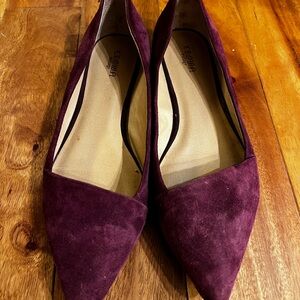 Crown Vintage size 10, leather upper, wine color, flat slip on